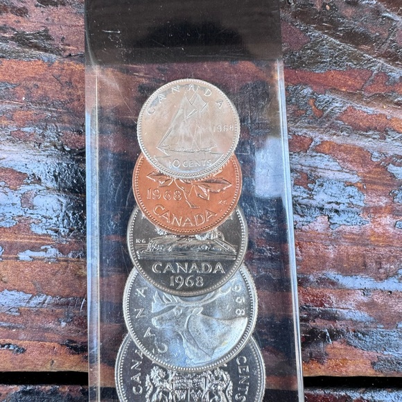 1968 Canadian Coin Lucite Letter Opener - Picture 2 of 5
